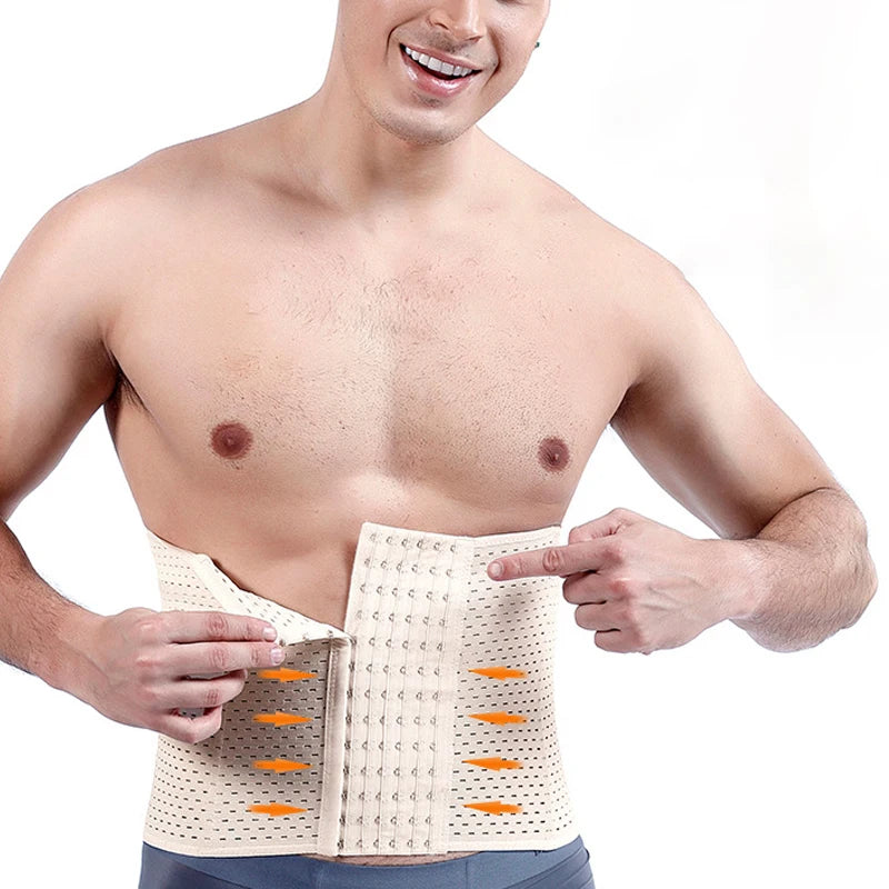 Men Slimming Waist Trainer Belt – Abdominal Compression for Fitness Workout