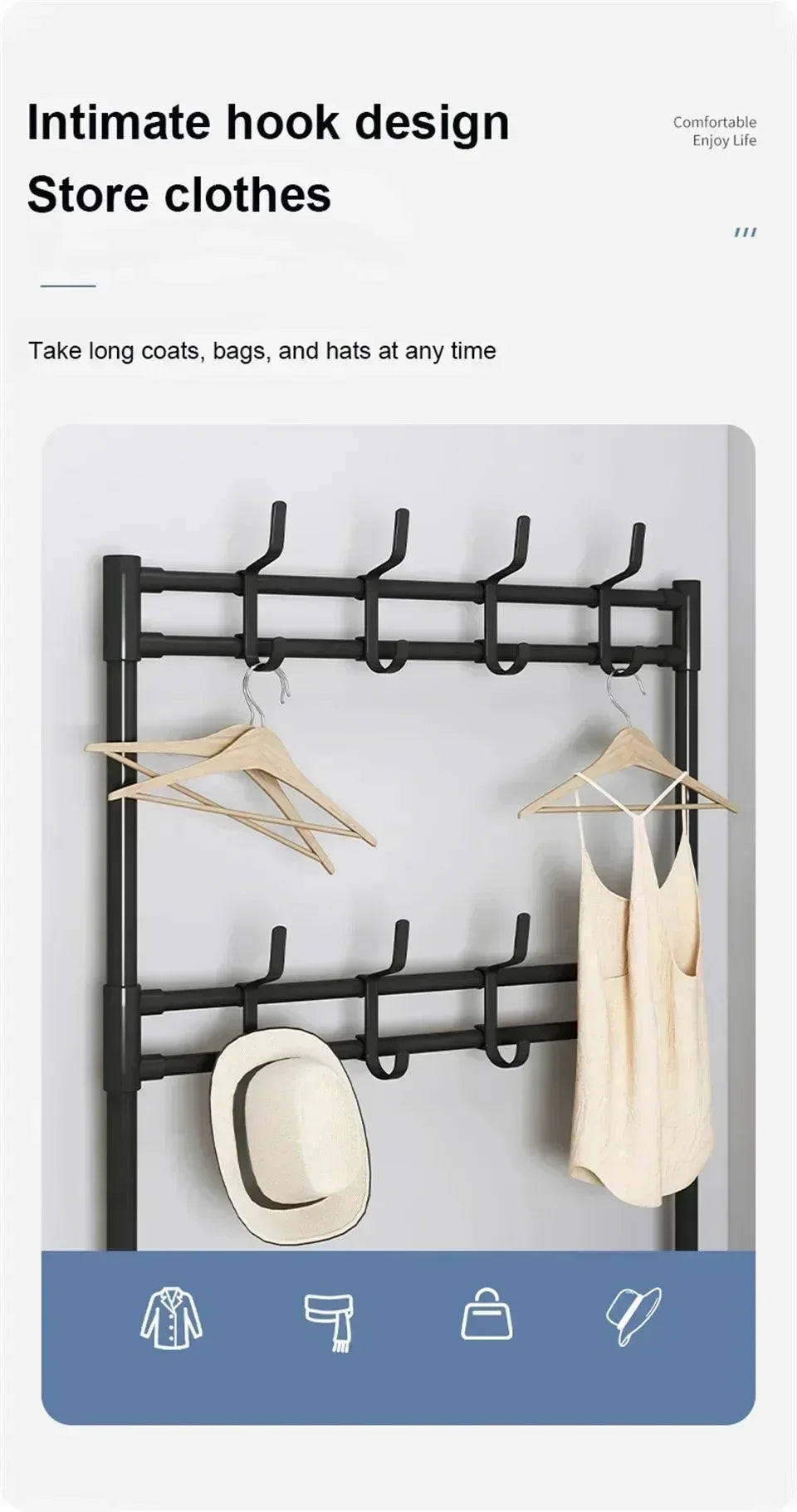 Multi-Layer Shoe Rack – Floor-Standing Organizer for Entryway and Closet Storage
