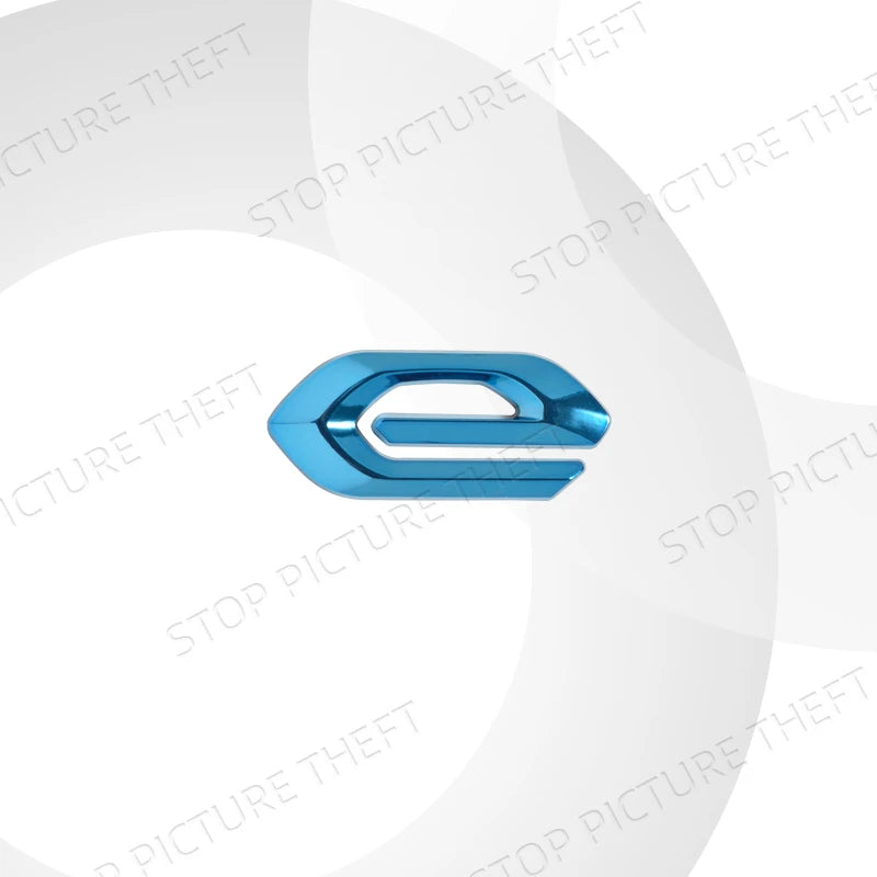 Metal E Logo Car Emblem – Alloy Trunk Fender Badge for Peugeot Vehicles