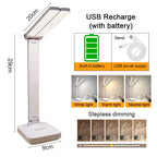 Dimmable LED Desk Lamp – Rechargeable Eye Protection for Bedroom Study