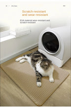 Large Waterproof EVA Cat Litter Mat – Double Layer Tray for Pet Hygiene