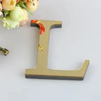 3D Gold Acrylic Letter Wall Stickers – Self-Adhesive Alphabet Home Decor