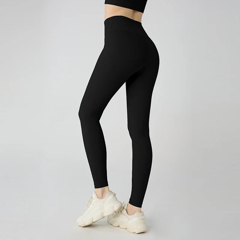 High Waisted Yoga Leggings – Naked Feel Fitness Pants for Gym and Running