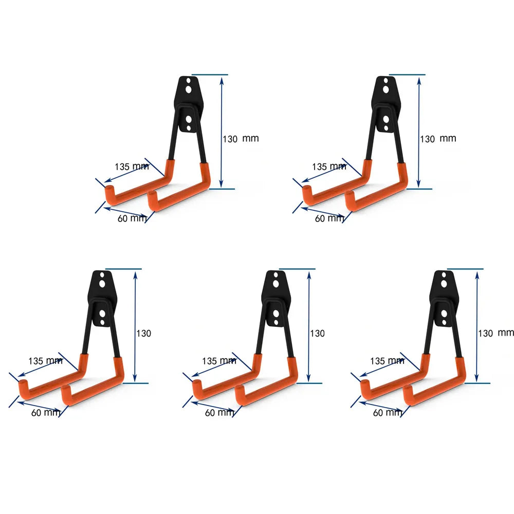 Heavy Duty Metal Wall Hook – Anti-slip Storage Hanger for Garage Garden Tools