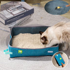 Foldable Cat Litter Box – Waterproof Oxford Cloth for Travel and Home