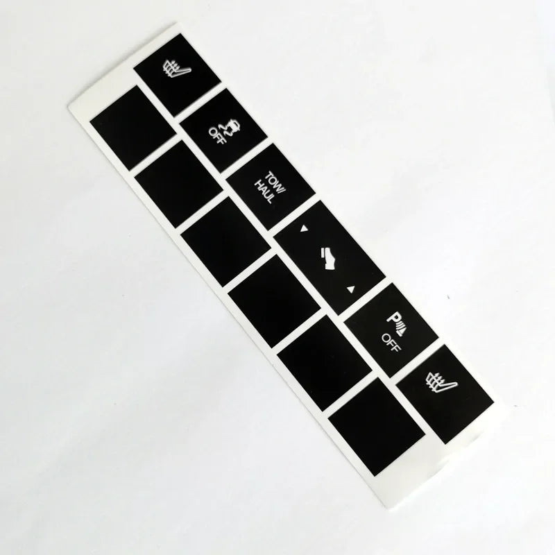 Heated Seat Button Repair Decals – Matte Black Stickers for Jeep Cherokee