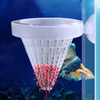 Plastic Worm Feeder Cone – Suction Cup Live Food Basket for Aquarium Fish Tanks