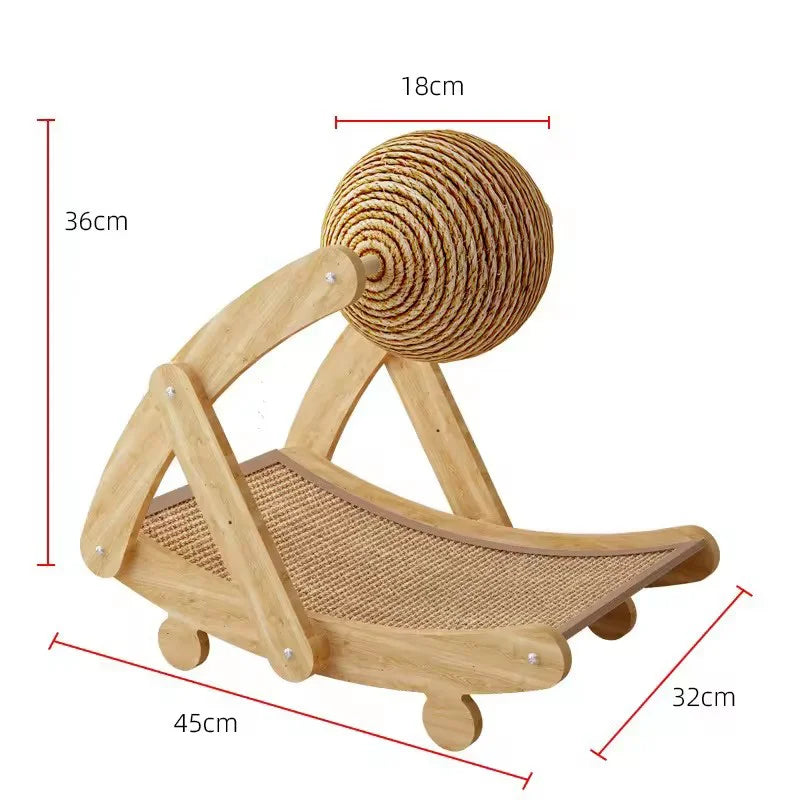 Vertical Sisal Cat Scratcher – Scratch-Resistant Claw Toy for Indoor Kittens