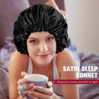 Silk Sleep Bonnet – Adjustable Double Layered Cap for Hair Protection