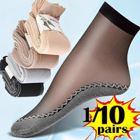 Ultrathin Transparent Boat Socks – Breathable Women's Ankle Socks for Summer