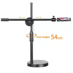 Overhead Tripod Stand – Ring Light with Phone Holder for Nail Art Photography