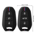 Silicone Key Fob Cover – Protective Remote Case for Peugeot and Citroen