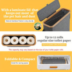 Bamboo Toilet Paper Holder – Enclosed Tissue Storage Box for Bathroom Organizer