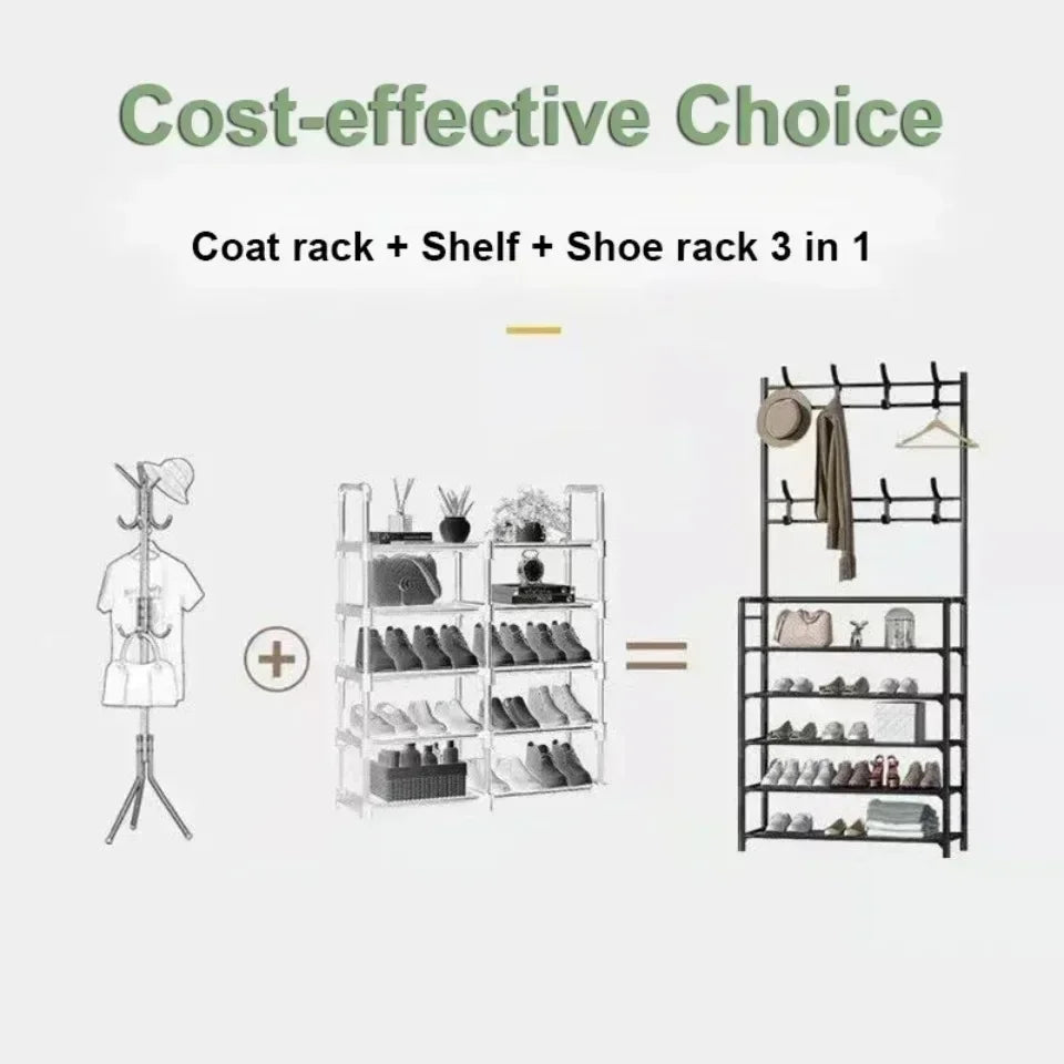 Multi-Layer Shoe Rack – Floor-Standing Organizer for Entryway and Closet Storage