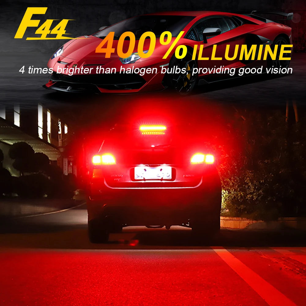 1157 Red LED Brake Light Bulbs – Canbus Replacement for Car Stop Lights