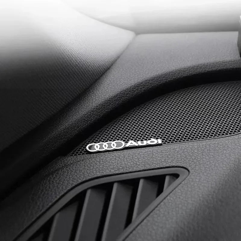 3D Aluminum Car Badge Emblems – Interior Audio Decoration for Audi Models