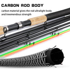 Carbon Fiber Feeder Fishing Rod – 3M Cork Handle Pole for Carp Angling