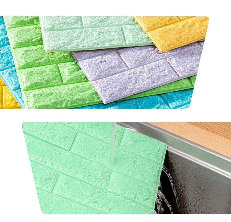 3D Self-Adhesive Brick Wallpaper – Peel and Stick Decor for Home DIY Projects