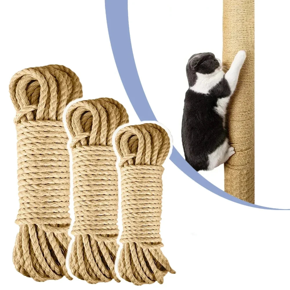 Natural Sisal Rope – Cat Scratching Cord for DIY Furniture Protection