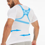 Men's Compression Shapewear Shirt – V-Neck Tummy Control for Fitness Workout