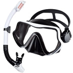 Tempered Glass Scuba Mask Set – Panoramic Snorkeling Gear for Adults