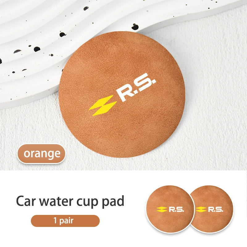 Suede Car Cup Holder Coasters – Anti-Slip Accessories for Renault Vehicles