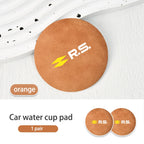 Suede Car Cup Holder Coasters – Anti-Slip Accessories for Renault Vehicles