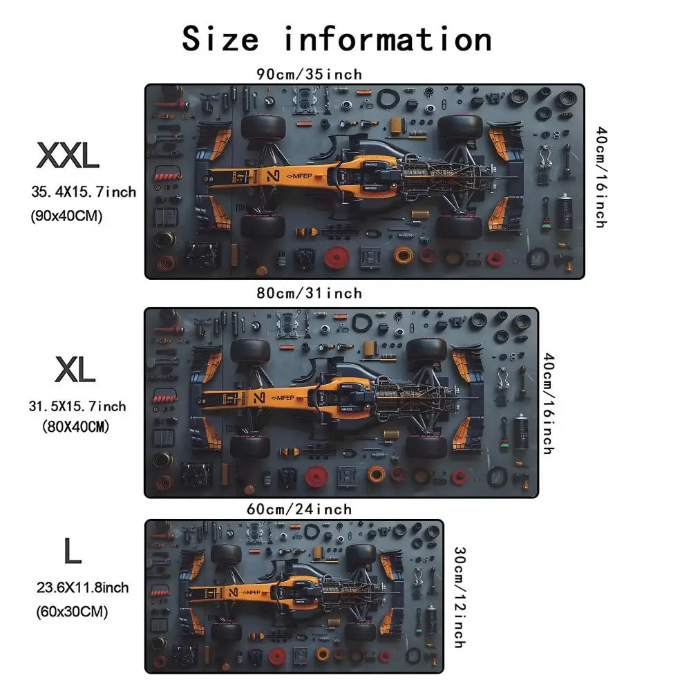 XXL Formula 1 Mouse Pad – Soft Ergonomic Desk Mat for Gaming and Office
