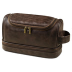 Large Hanging Leather Toiletry Bag – Cosmetic Organizer for Travel