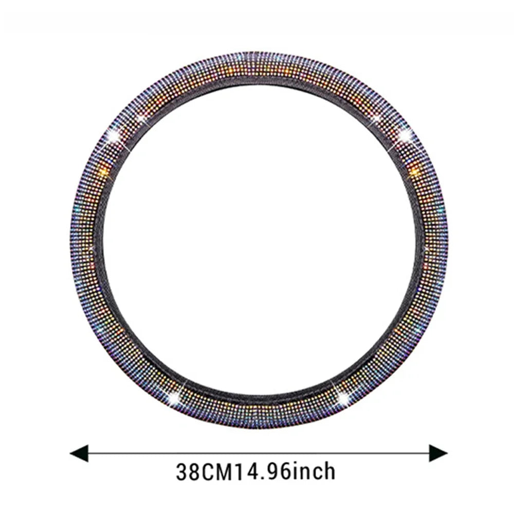 Crystal Rhinestone Steering Wheel Cover – Sparkling Auto Interior Decoration