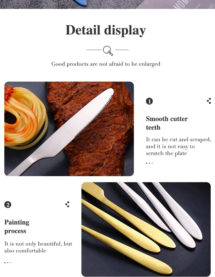 Portable Stainless Steel Cutlery Set – Durable Flatware for Camping and Travel