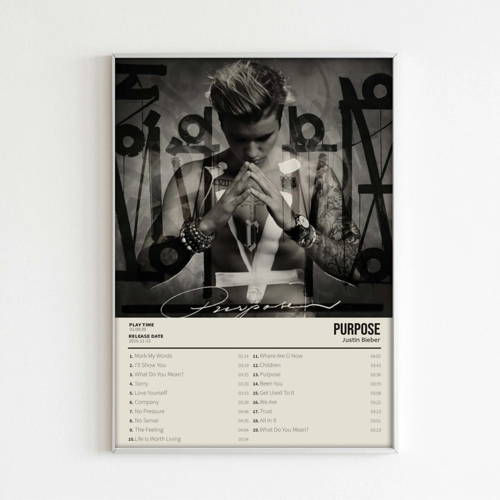 Justin Bieber Canvas Wall Art – Retro Hip Hop Music Poster for Home Decor