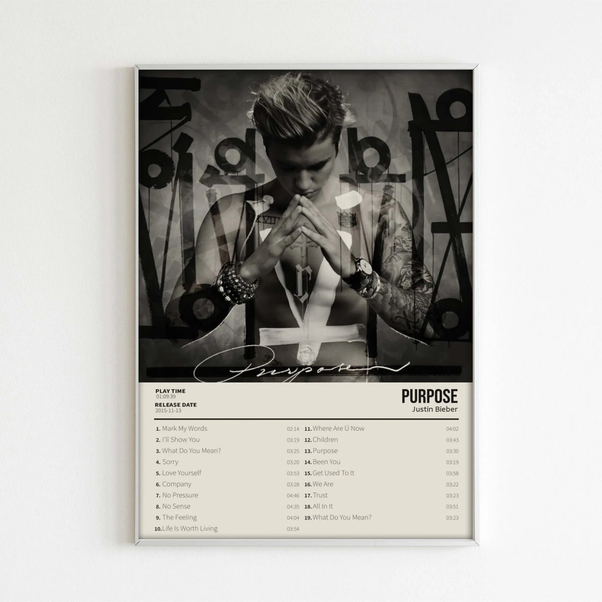 Justin Bieber Canvas Wall Art – Retro Hip Hop Music Poster for Home Decor