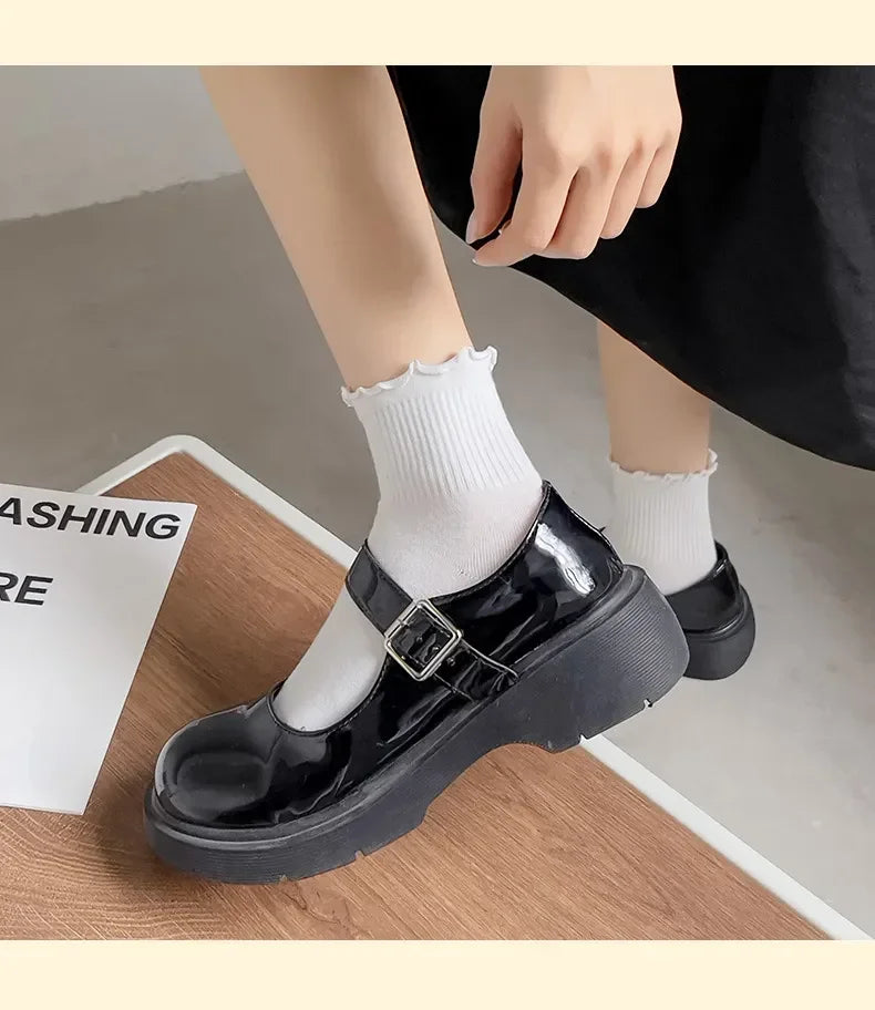 Ruffled Cotton Ankle Socks – Kawaii Lolita Accessories for Women