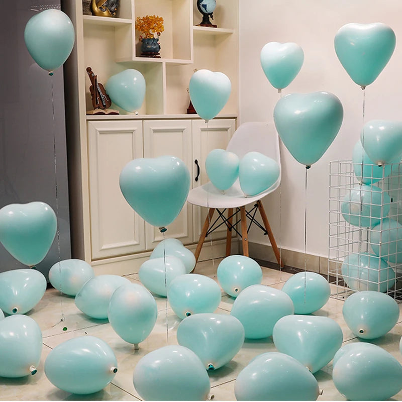 Red Heart Shaped Latex Balloons – 12 Inch Party Decorations for Weddings