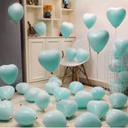 Red Heart Shaped Latex Balloons – 12 Inch Party Decorations for Weddings