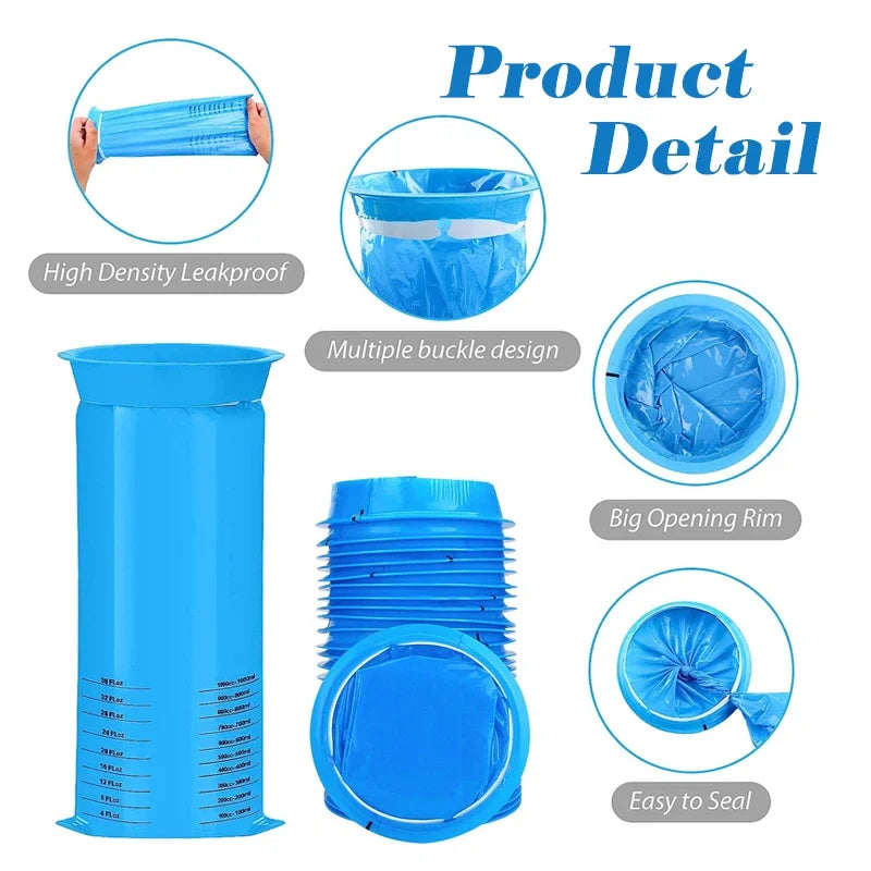 Disposable Vomit Bags – 1000ML Leak-Proof Plastic for Travel and Motion Sickness