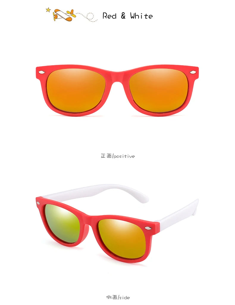 Silicone Kids Sunglasses – UV400 TR90 Goggles for Outdoor UV Protection