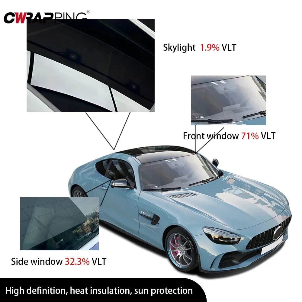 Black Window Tint Film – 50cmx3m Heat Control for Car Solar UV Protection