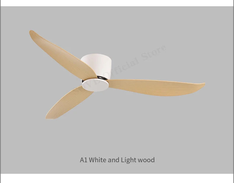 Modern DC Motor Ceiling Fan – Low Profile Minimalist for Home Decor