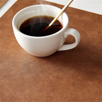 Faux Leather Placemats – Heat Resistant Non-Slip Table Mats for Dining Room