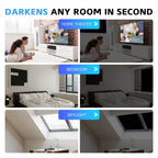 Blackout Window Privacy Film – Light Blocking UV Sunshade for Home Bedroom