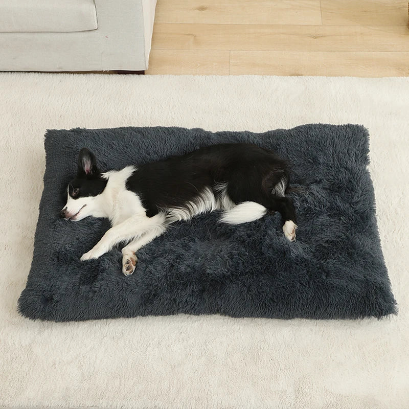 Plush Pet Bed – Soft Long Fur Cushion for Dog and Cat Sleeping