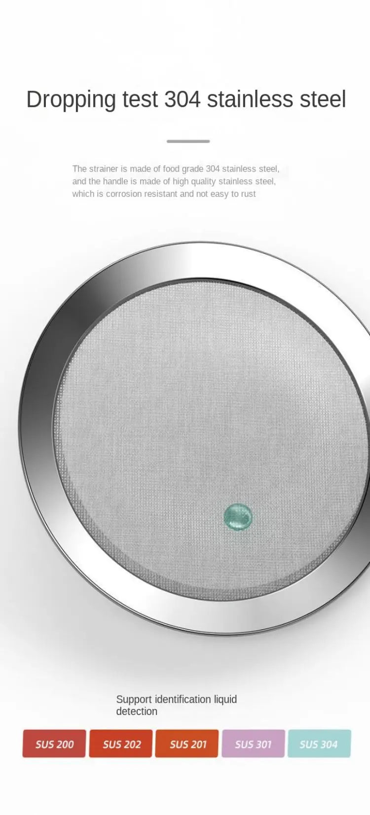 Stainless Steel Mesh Strainer – Fine Sieve for Kitchen Food Filtering