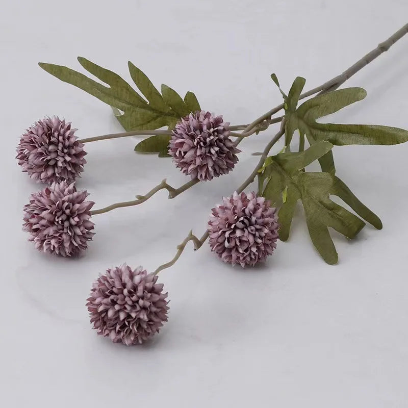 Silk Dandelion Flower Bouquet – Artificial Floral Decor for Wedding Home