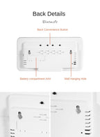LED Digital Wall Clock – Temperature and Date Display for Home Office