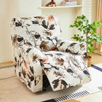 Printed Elastic Recliner Cover – Stretch Slipcover for Living Room Furniture