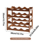 Bamboo Wine Rack – Multi-Tier Wood Display for Bar and Dining Room