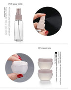 Silicone Travel Bottle Set – Refillable Leakproof Liquid Containers for Toiletries