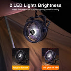 Portable Camping Fan – 20000mAh Rechargeable LED Tent Light for Outdoor Travel